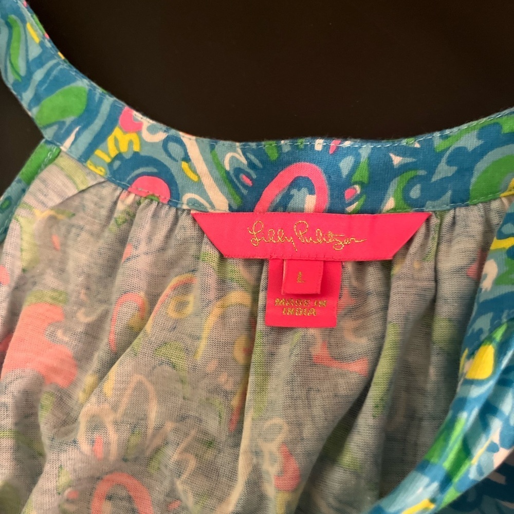 Lilly Pulitzer Cotton sleeveless dress women’s large - Picture 3 of 6